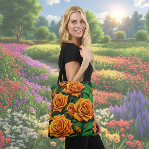 Sac fourre-tout de fleurs Rose couleur orange