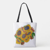 Sac fourre-tout de fleurs Sun peint (Dos)