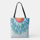 Sac fourre-tout de fleurs tropicales crayon (Dos)