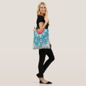 Sac fourre-tout de fleurs tropicales crayon (Sur le modèle)