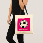 Sac fourre-tout de football rose pour les filles é (Devant (produit))