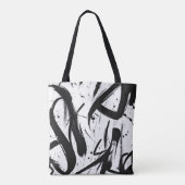 Sac fourre-tout de graffiti Abstrait - Gras noir e (Dos)