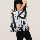 Sac fourre-tout de graffiti Abstrait - Gras noir e (De près)