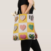 Sac fourre-tout de grille cardiaque rétro (De près)