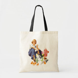 SAC FOURRE-TOUT DE JARDINAGE À GANTS DE RÉTRO