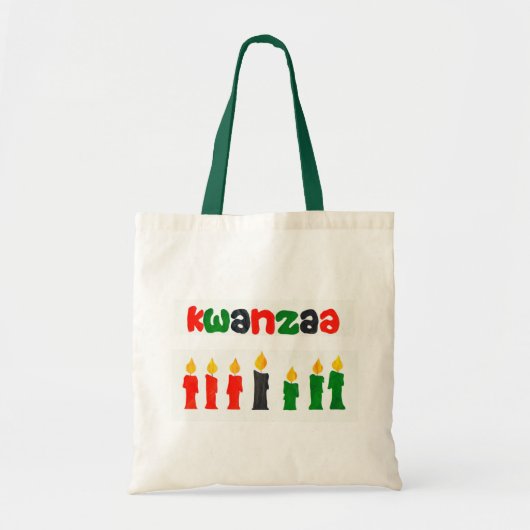 Sac fourre-tout de Kwanzaa avec bougies (Devant)