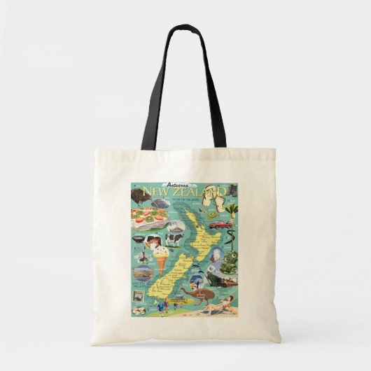 Sac fourre-tout de la carte de la Nouvelle-Zélande (Devant)