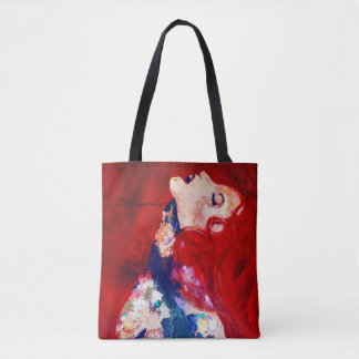 Sac fourre-tout de la dame des cheveux rouges