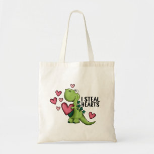 Sac fourre-tout de la Saint-Valentin dinosaure, sa