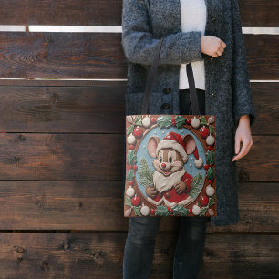 Sac fourre-tout de la souris de Noël