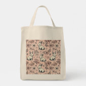 Sac fourre-tout de lapin mou et cerise en fleurs (Dos)