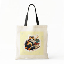Sac fourre-tout de lecture personnalisé de chat ca