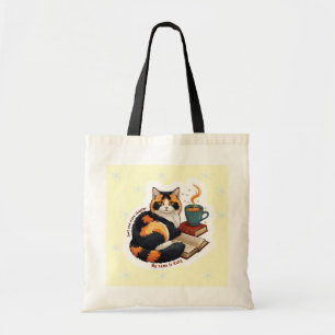 Sac fourre-tout de lecture personnalisé de chat ca