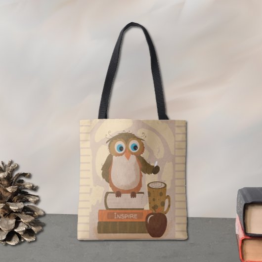 Sac fourre-tout de l'enseignant Brown Orange Owl
