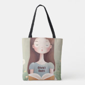 Sac fourre-tout de livre de lecture de mignonne pe (Dos)