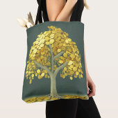 Sac fourre-tout de luxe stylisé Arbre argent avec