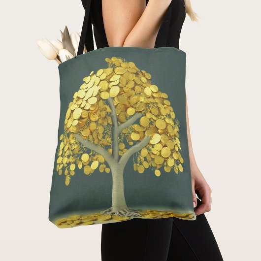 Sac fourre-tout de luxe stylisé Arbre argent avec