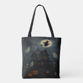Sac fourre-tout de maison hantée d'Halloween (Dos)