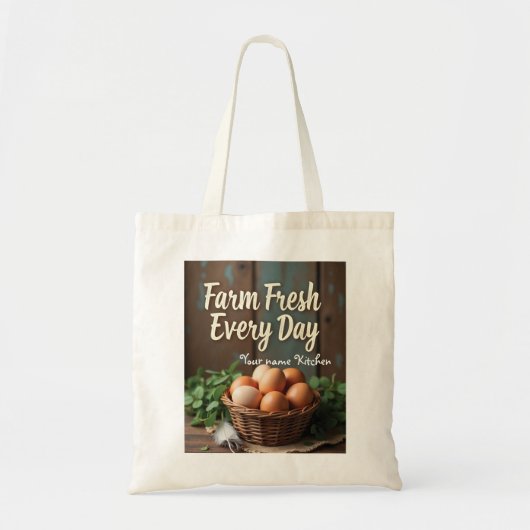 Sac fourre-tout de marché rustique frais de ferme (Devant)