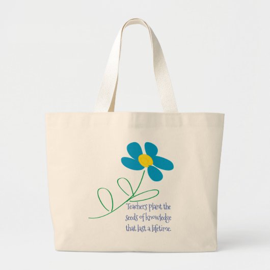 Sac fourre-tout de marguerite de l'enseignant (Devant)