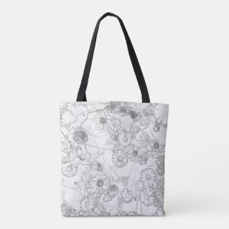 Sac fourre-tout de marguerites