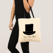 Sac fourre-tout de mariage élégant avec tophat | P (Devant (produit))