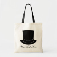 Sac fourre-tout de mariage élégant avec tophat | P