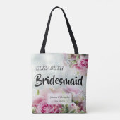 Sac fourre-tout de Mariage Pink Roses Bridesmaid a (Dos)