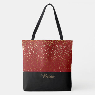 Sac fourre-tout de mariée Red & Petite Golden Star