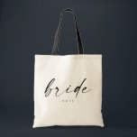 Sac fourre-tout de mariée | Script moderne<br><div class="desc">Ce sac fourre-tout simple est un cadeau amusant pour votre mariée préférée ! Le design minimaliste mais élégant est parfait pour la mariée moderne. Doté d'un script de signature manuscrit avec une simple police sans-serif. Personnalisez chaque sac avec le nom de la mariée en cliquant sur "Détails" en regard de...</div>