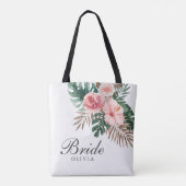 Sac fourre-tout de mariée tropicale Boho écossais (Dos)