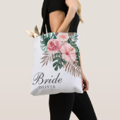 Sac fourre-tout de mariée tropicale Boho écossais (De près)