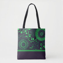 Sac fourre-tout de médaillon de fleurs de la marin