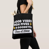 Sac fourre-tout de message Good Vibes Graduation (De près)