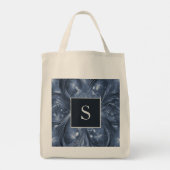 Sac fourre-tout de monogramme bleu Abstrait (Dos)