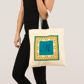 Sac fourre-tout de Monogramme frontalier Marigolds (Devant (produit))