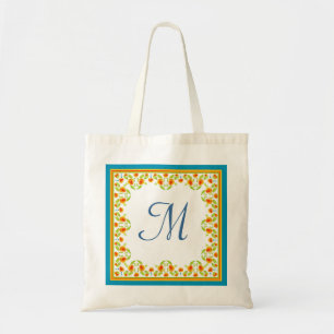 Sac fourre-tout de Monogramme frontalier Marigolds
