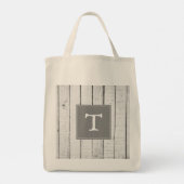 Sac fourre-tout de monogramme gris rustique (Dos)