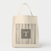 Sac fourre-tout de monogramme gris rustique (Devant)