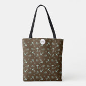 Sac fourre-tout de Motif Brown Turquoise Swallow F (Dos)