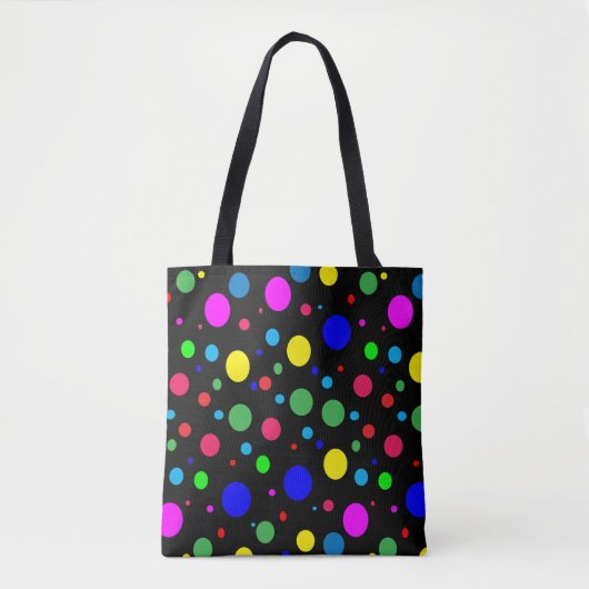 Sac fourre-tout de Motif de couleur de bulle Polka (Devant)