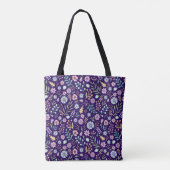 Sac fourre-tout de Motif de Monogram Floral Whimsi (Dos)