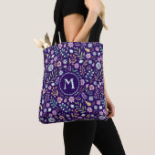 Sac fourre-tout de Motif de Monogram Floral Whimsi (De près)