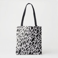 Sac fourre-tout de Motif moderne Léopard noir et b