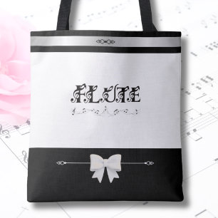 Sac fourre-tout de musicien noir et blanc Chic Flu