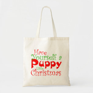 Sac fourre-tout de Noël aux chiots