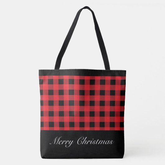 Sac fourre-tout de Noël Buffalo Plaid (Devant)