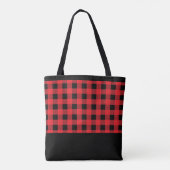 Sac fourre-tout de Noël Buffalo Plaid (Dos)