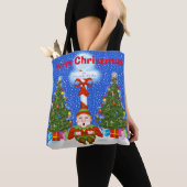 Sac fourre-tout de Noël des elfes endormis (De près)