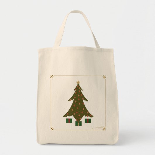 Sac fourre-tout de Noël doré (Devant)